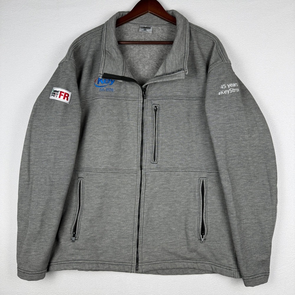 Lakeland FR Protective Jacket Mens 2XL Gray Flame Resistant Full Zip Workwear